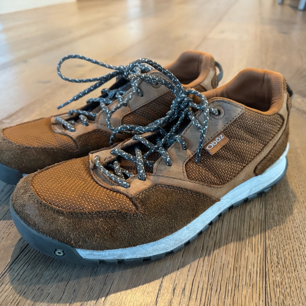 Oboz Bozeman Low Suede Casual Hiking Shoe, Pecan, Men’s Sz 9